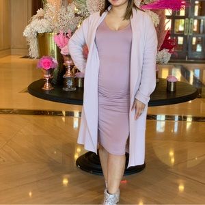 Pink blush maternity dress